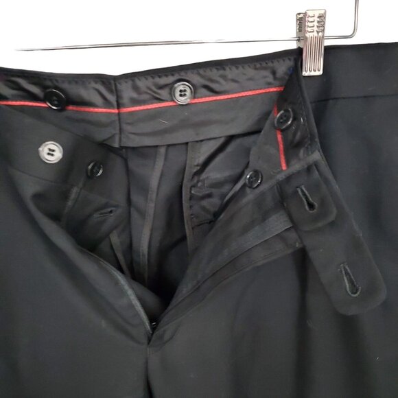 Berragamo Collezione D'Italia Mens 43/36 Soho-Tux Black Mens Dress Pants $180 - Picture 7 of 8